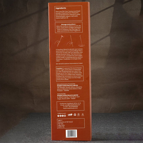 ROSIER Smriti Bakhoor Dhoop Incense Sticks